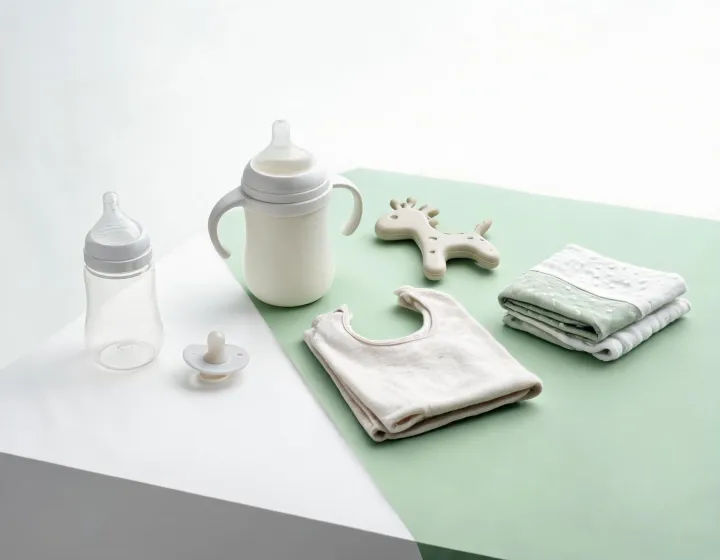 Tommee Tippee bottles pacifiers and muslin nursery textile set